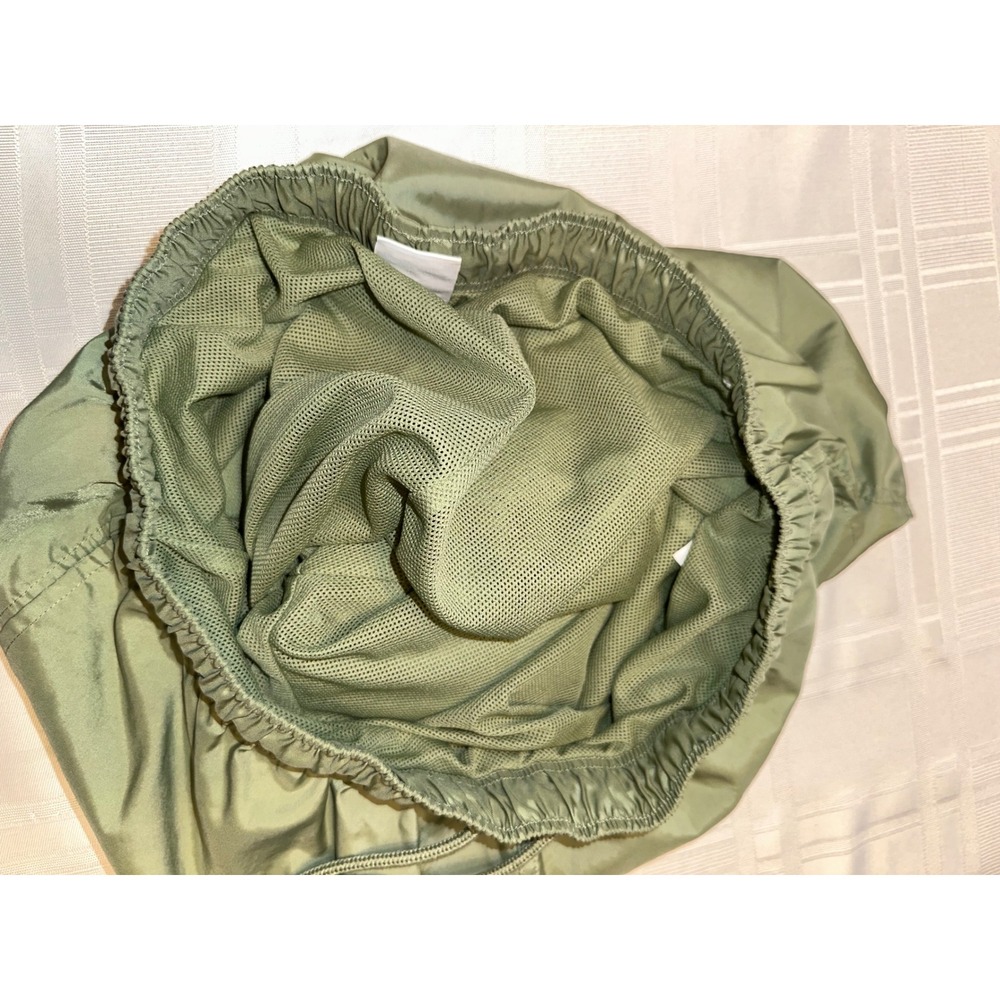 Nike Swim Trunks Mens Large Olive Green Mesh Lined 5 Inch Inseam Sporty Shorts - Picture 6 of 9